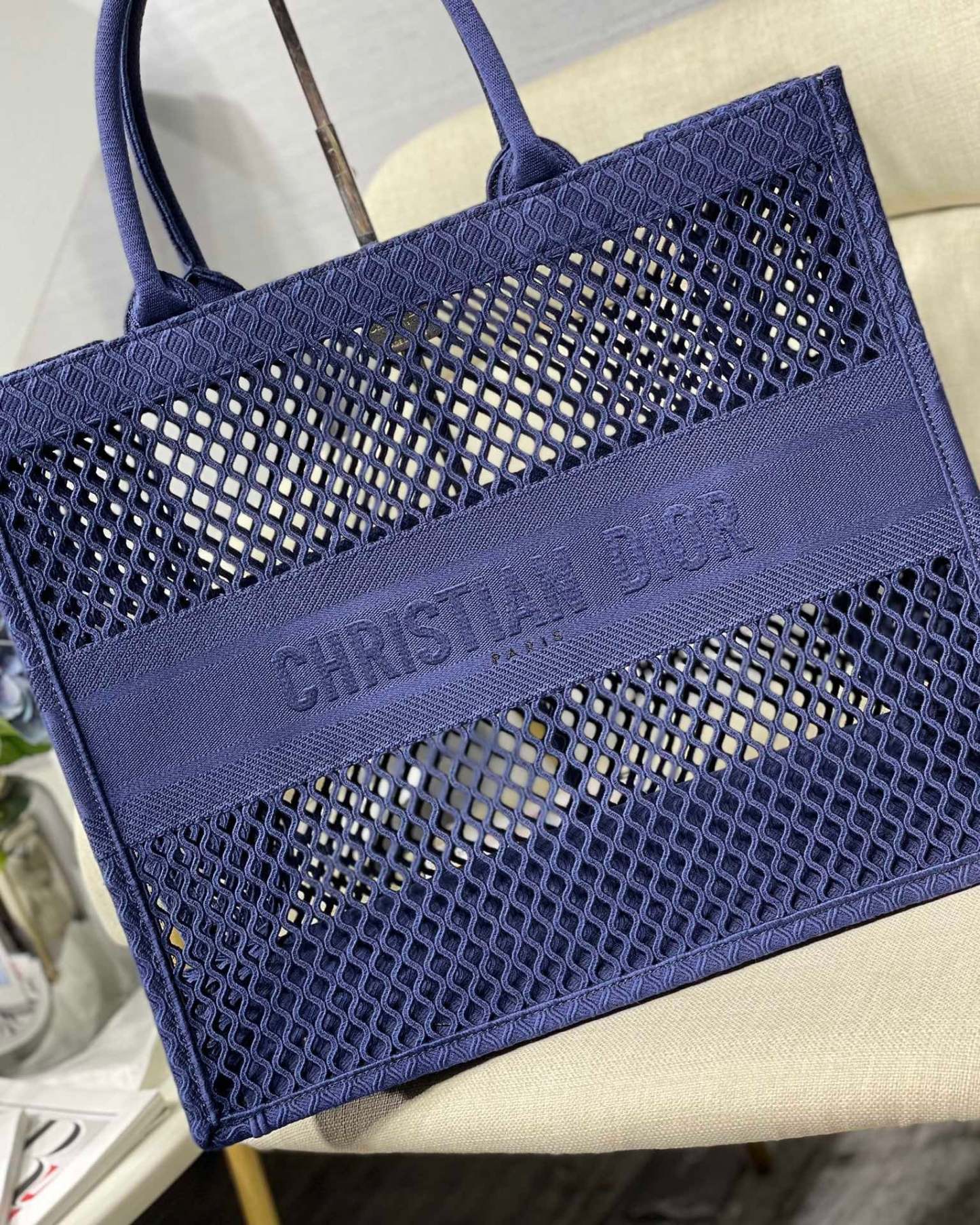 DI Large Book Tote Blue, For Women, Women’s Handbags 16.5in/42cm CD