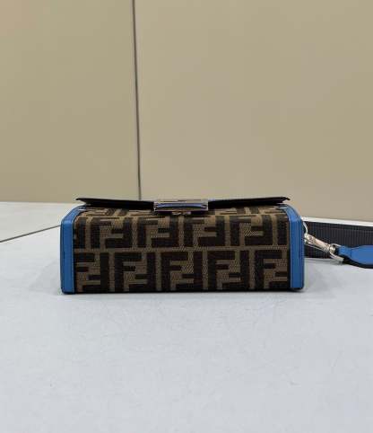 FI Mon Baguette Soft Trunk Brown and Blue Bag For Woman 21.5cm/8.5in
