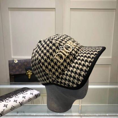 DOR HOUNDSTOOTH BASEBALL CAP BEIGE