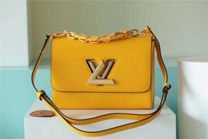 LV Twist MM Epi Sunflower Yellow For Women, Women’s Bags, Shoulder And Crossbody Bags 9.1in/23cm LV M59888