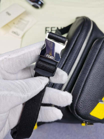 FI Little Monster Belt Bag Black/Yellow For Men, Men&#8217;s Bags 7.9in/20cm FF