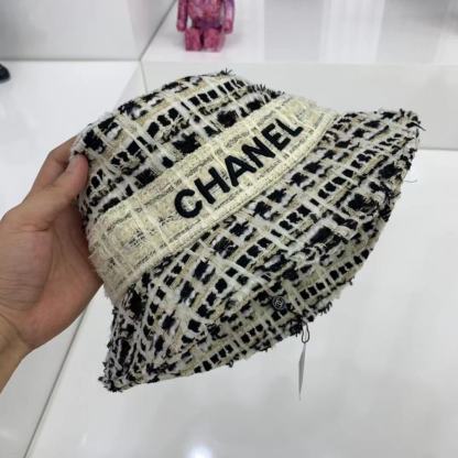 CC TWEED SMALL BRIM BUCKET HAT BLACK