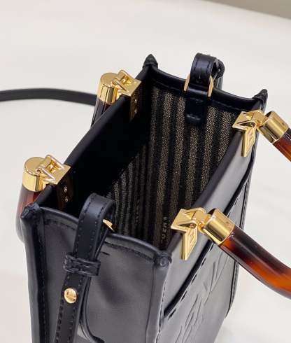 FI Sunshine Shopper Black Mini Bag For Woman 13cm/5in