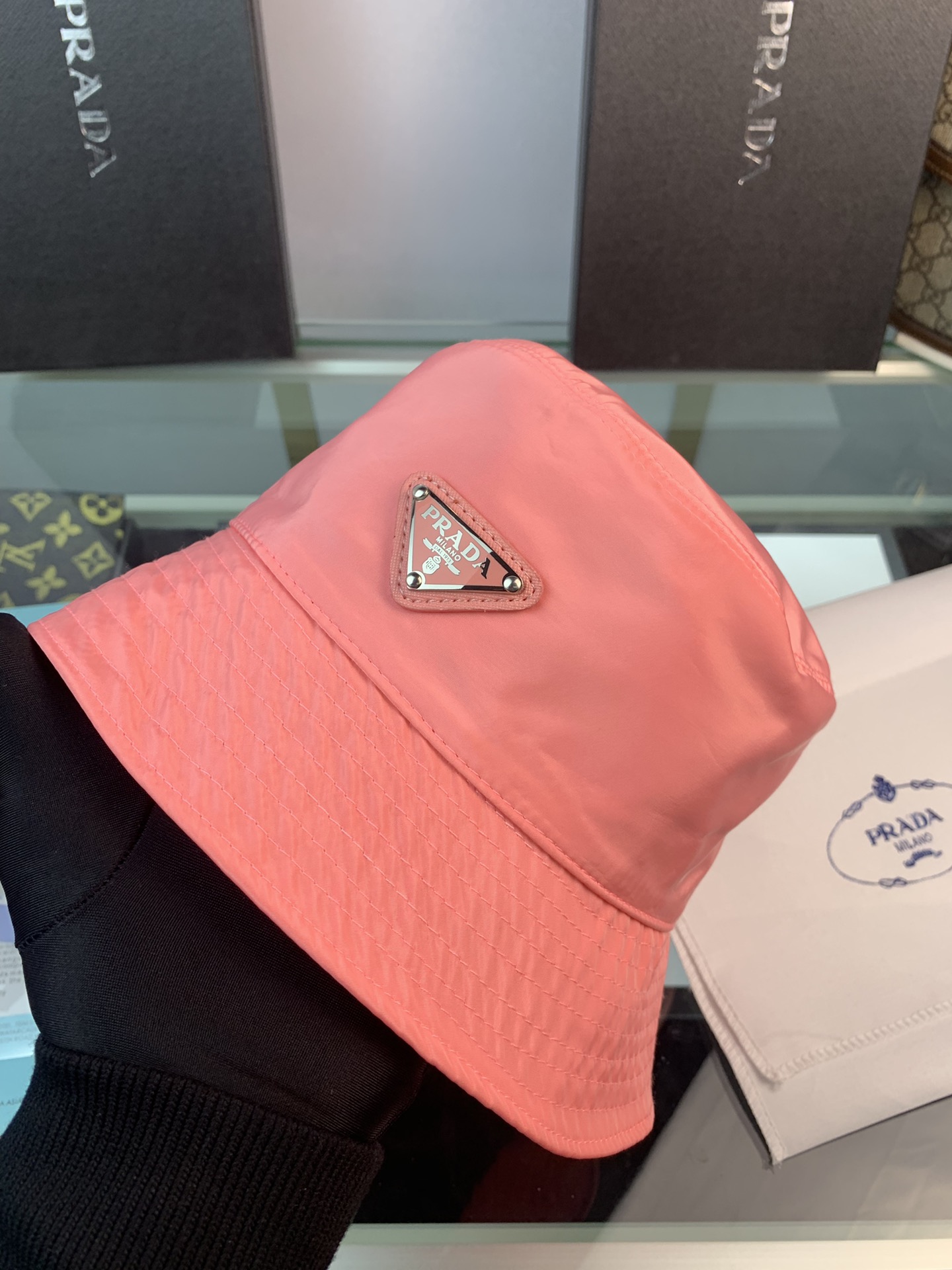 PD RENYLON BUCKET HAT SLIVER PINK
