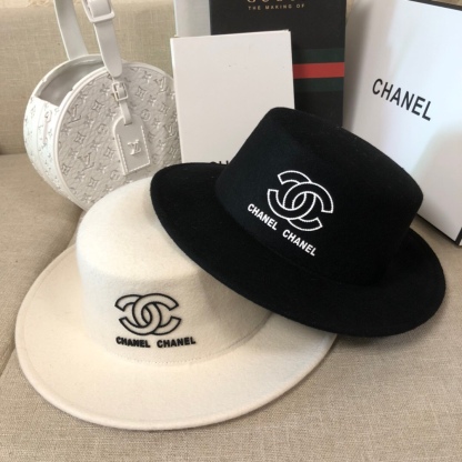 CC CC WIDE BRIM WOOL HAT BLACK