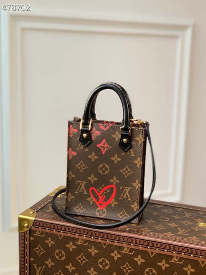 LV Petit Sac Plat Fall In Love Monogram Canvas For Women, WoBags, Shoulder And Crossbody Bags 6.7in/17cm LV M80839