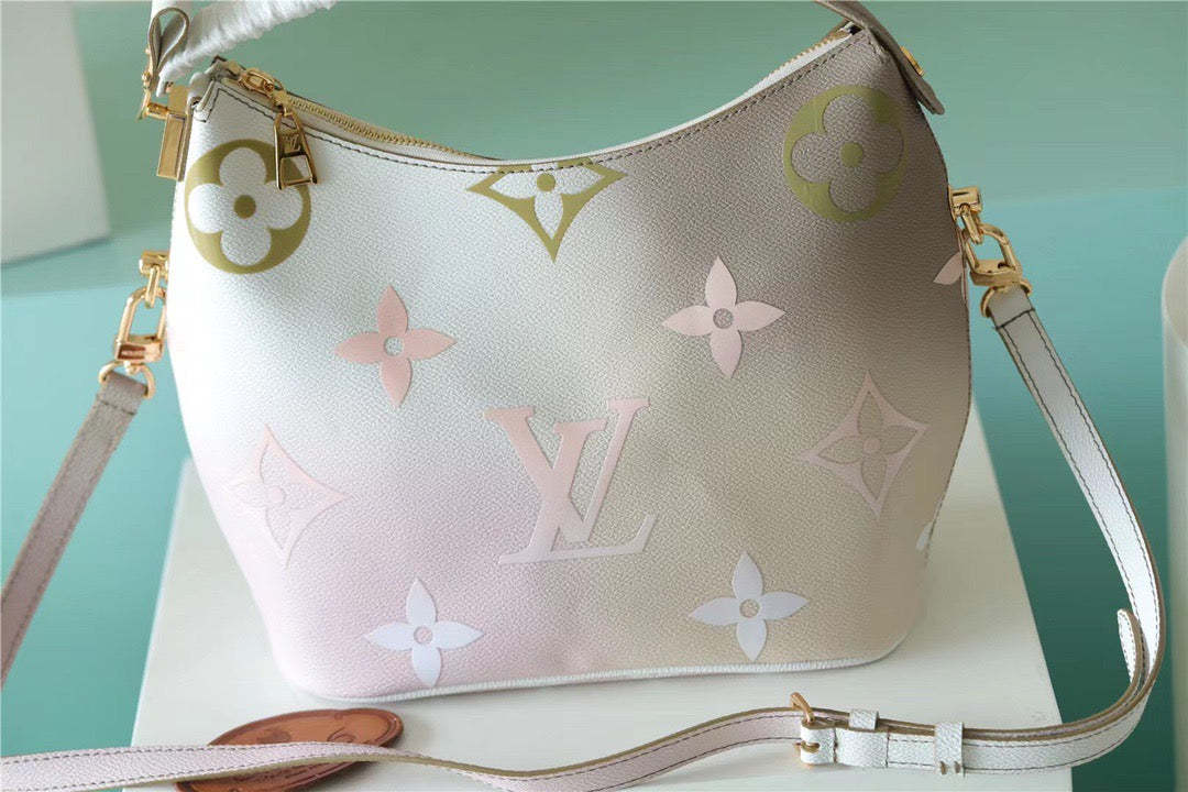 LV Neverfull MM Monogram Canvas Sunset Kaki For Women,  Shoulder and Crossbody Bags 9.4in/24cm LV M59861