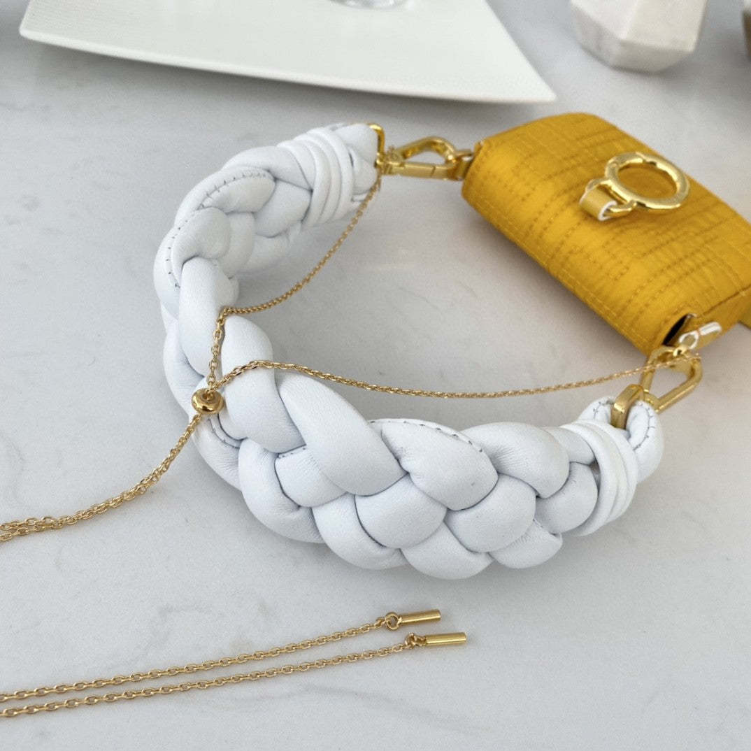 FI Nano Baguette Maxi Handle Yellow and White Bag For Woman 6.5cm/2.5in