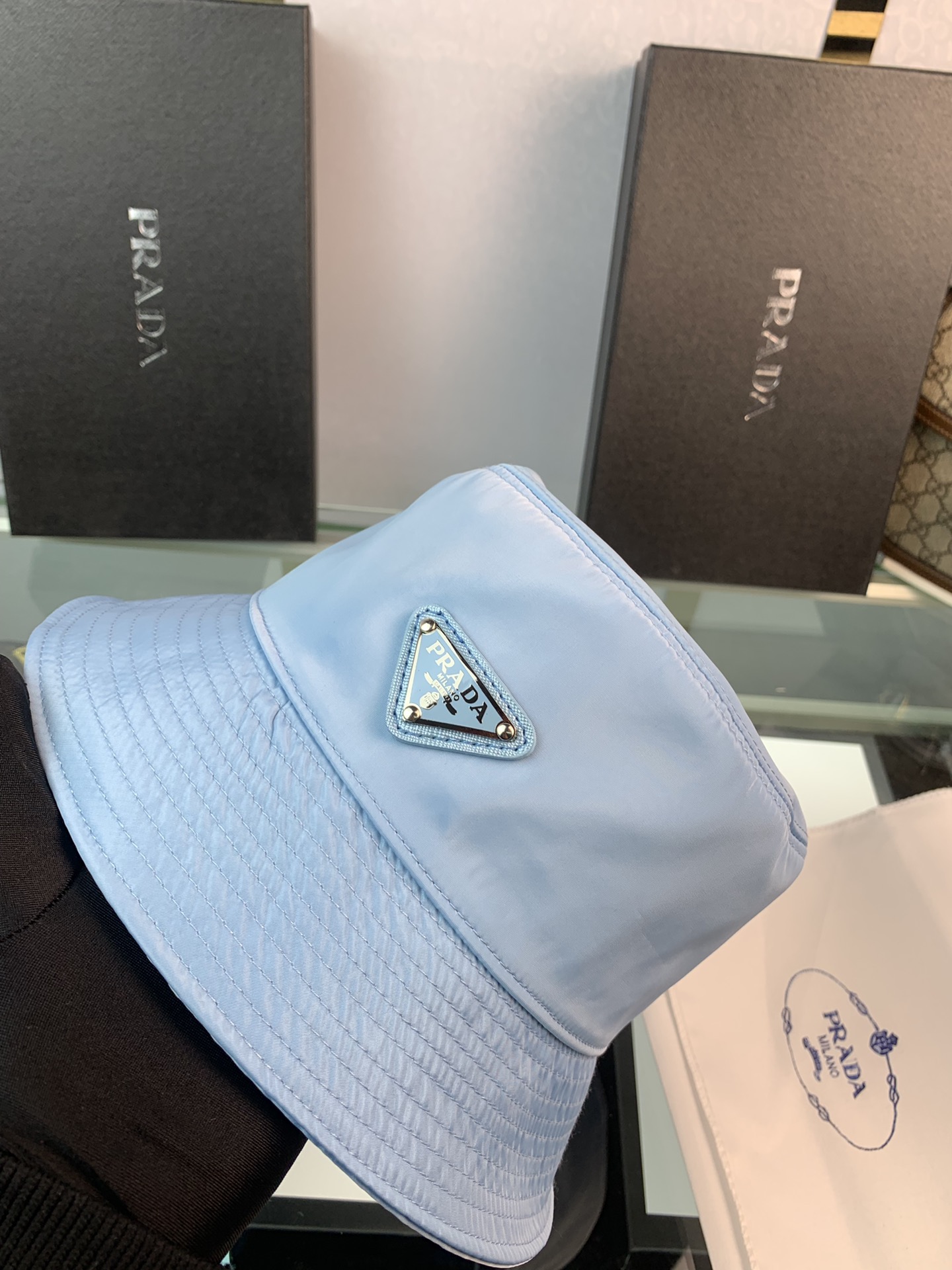 PD RENYLON BUCKET HAT LIGHT BLUE