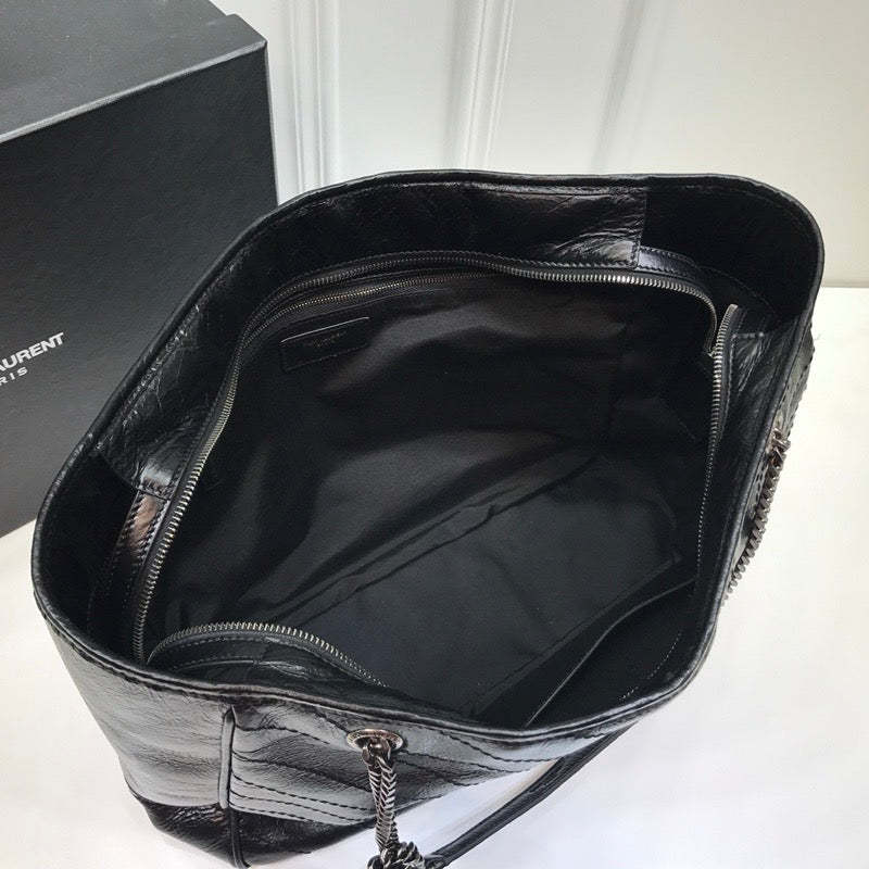 YSSL Niki Shopping Bag Black For Women 13.8in/35cm YSL 