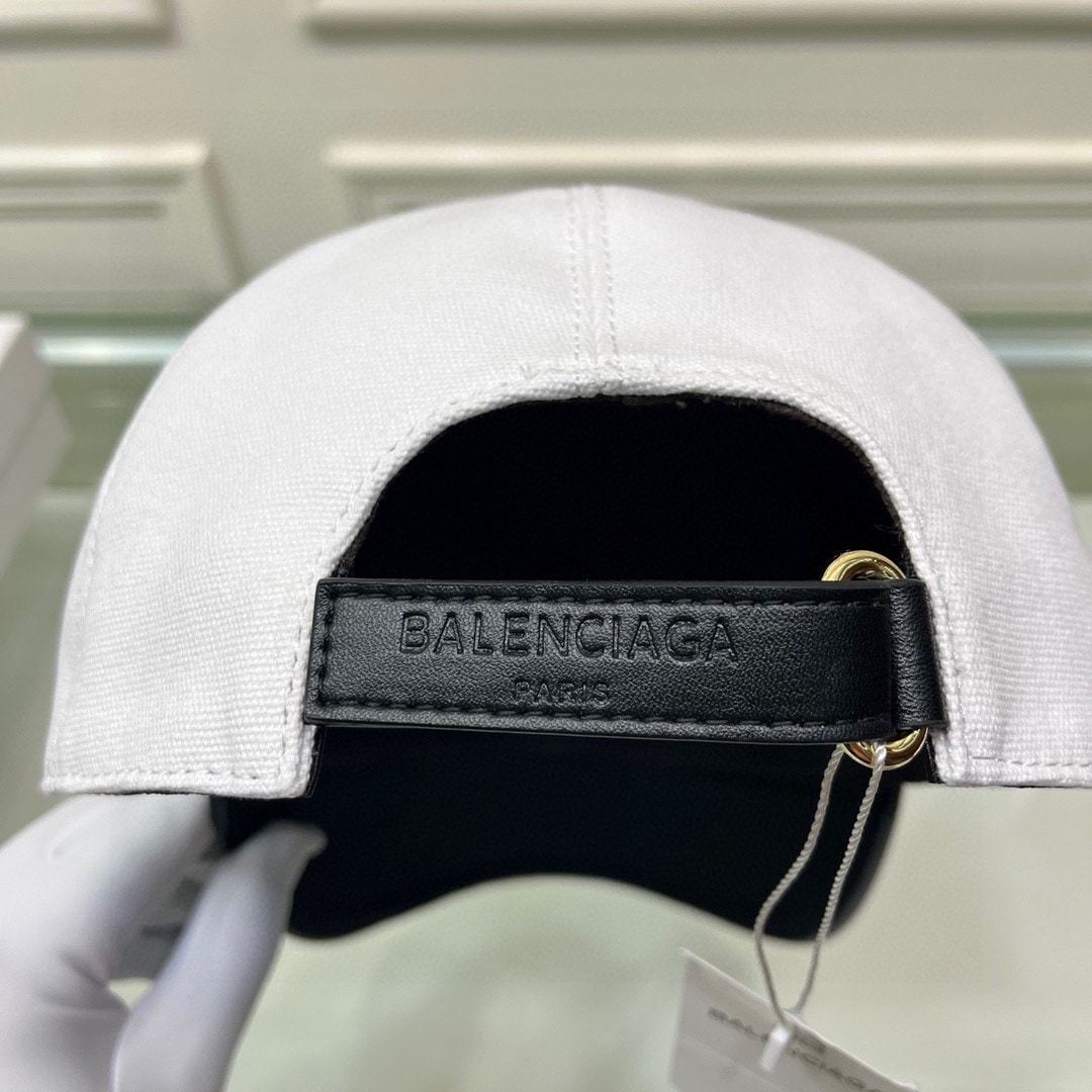 BALENCIAGA LOGO FRONT CAP WHITE