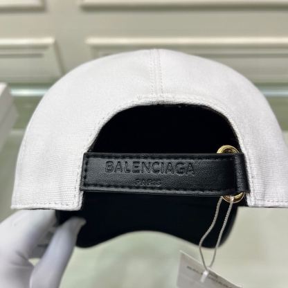 BALENCIAGA LOGO FRONT CAP WHITE
