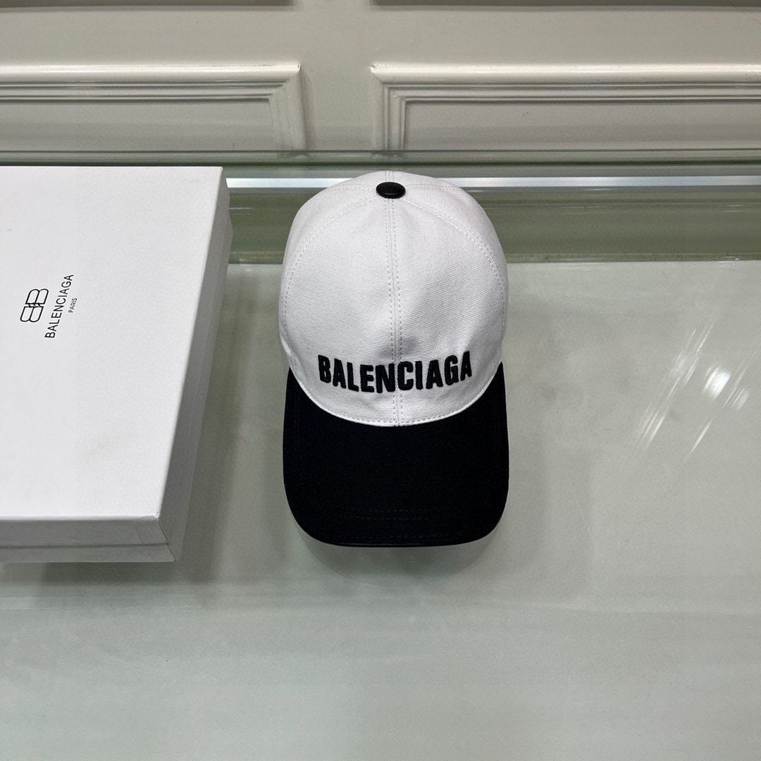 BALENCIAGA LOGO FRONT CAP WHITE