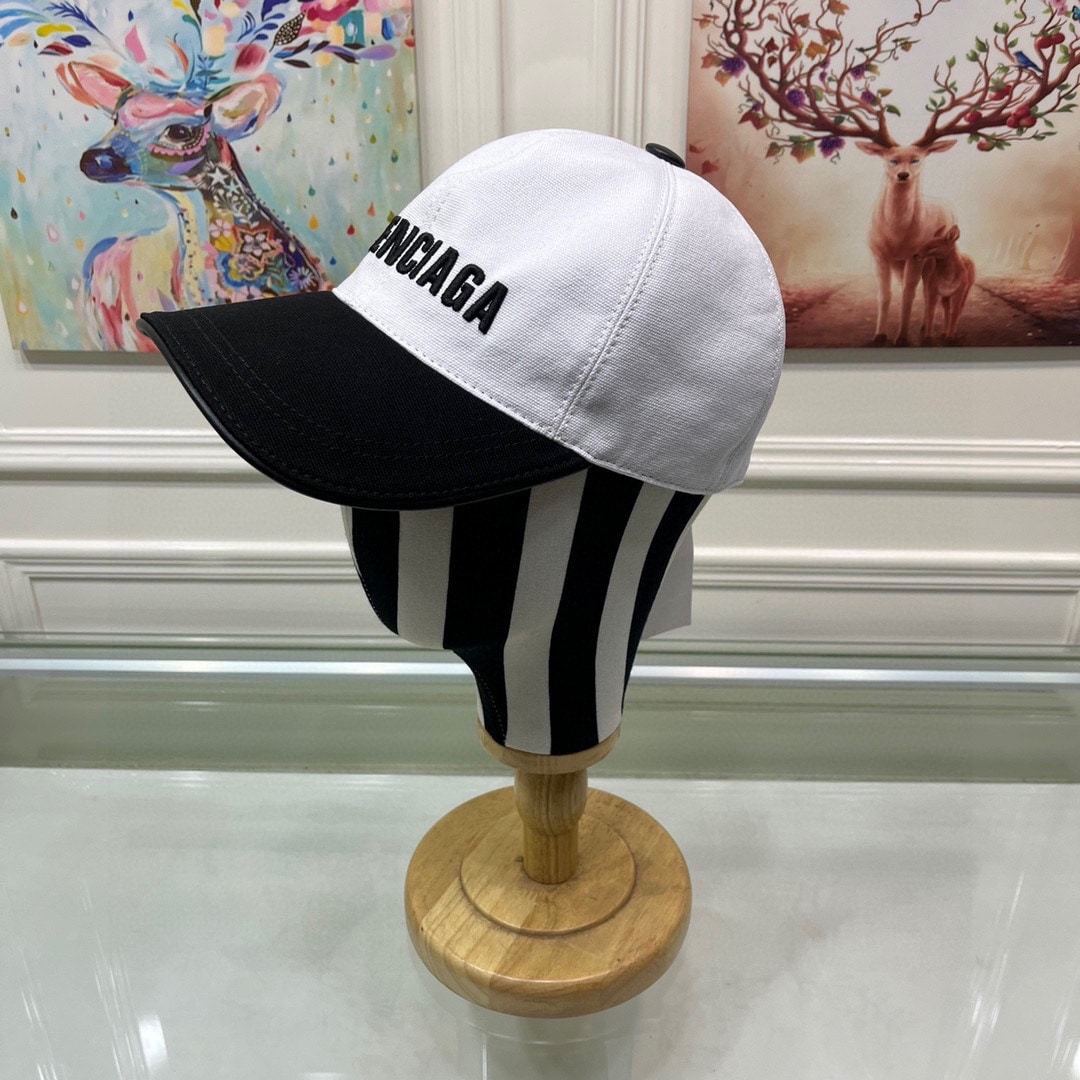 BALENCIAGA LOGO FRONT CAP WHITE