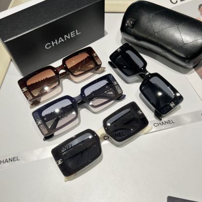 CC RECTANGLE SHINY DESIGN GRADIENT SUNGLASSES DEEP BLUE