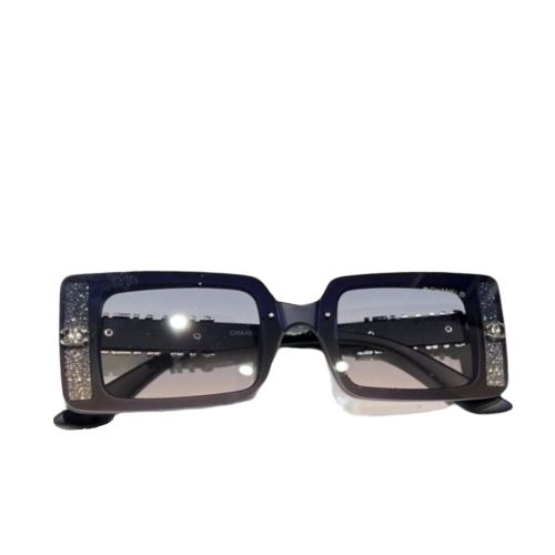 CC RECTANGLE SHINY DESIGN GRADIENT SUNGLASSES DEEP BLUE