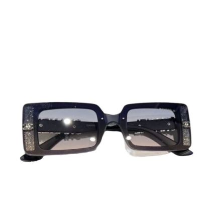CC RECTANGLE SHINY DESIGN GRADIENT SUNGLASSES DEEP BLUE