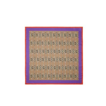 GG GG PATCHWORK BACKGAMMON PRINT SCARF ‎721265 3G001 9870