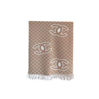CC CASHMERE SHEARLING SCARF BEIGE