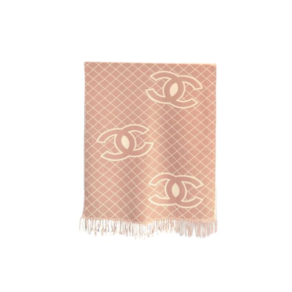 CC CASHMERE SHEARLING SCARF PINK