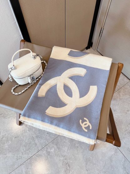 CC CC LOGO SCARF BLUE
