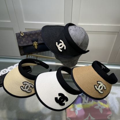 CC STRAW CC VISOR HAT BLACK