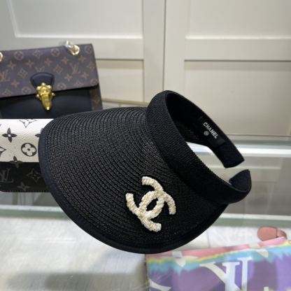 CC STRAW CC VISOR HAT BLACK