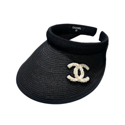 CC STRAW CC VISOR HAT BLACK