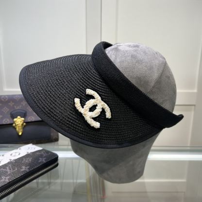 CC STRAW CC VISOR HAT BLACK