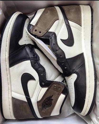 Designer Jordan 1 Retro High Dark Mocha High Q ( Customs And Box ), Jordan 1 Sneakers Active