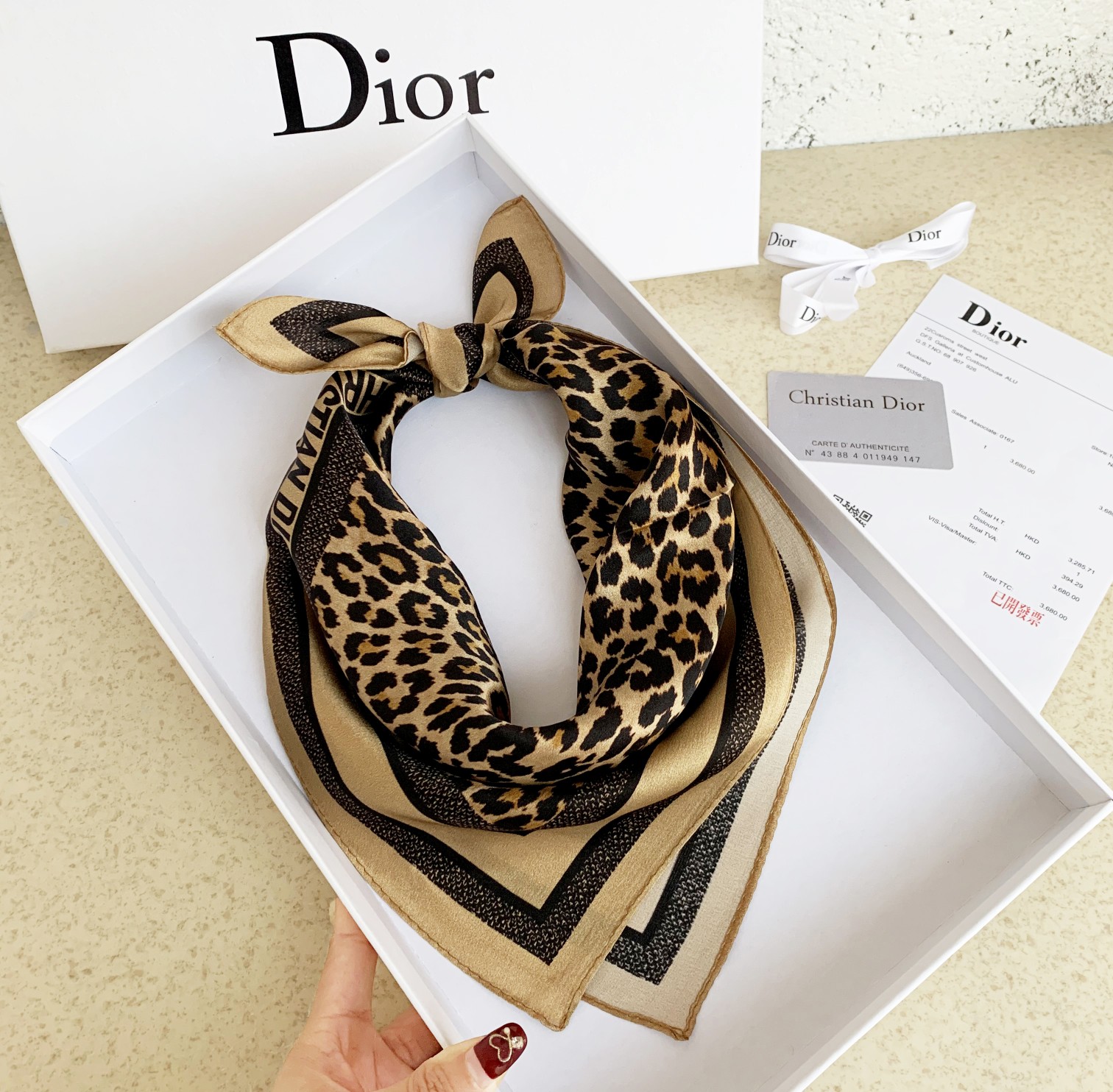 DOR DORTWIN MIZZA SQUARE SCARF BEIGE