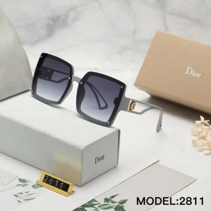  DOR SUNGLASSES RETRO LARGE FRAME GRAY