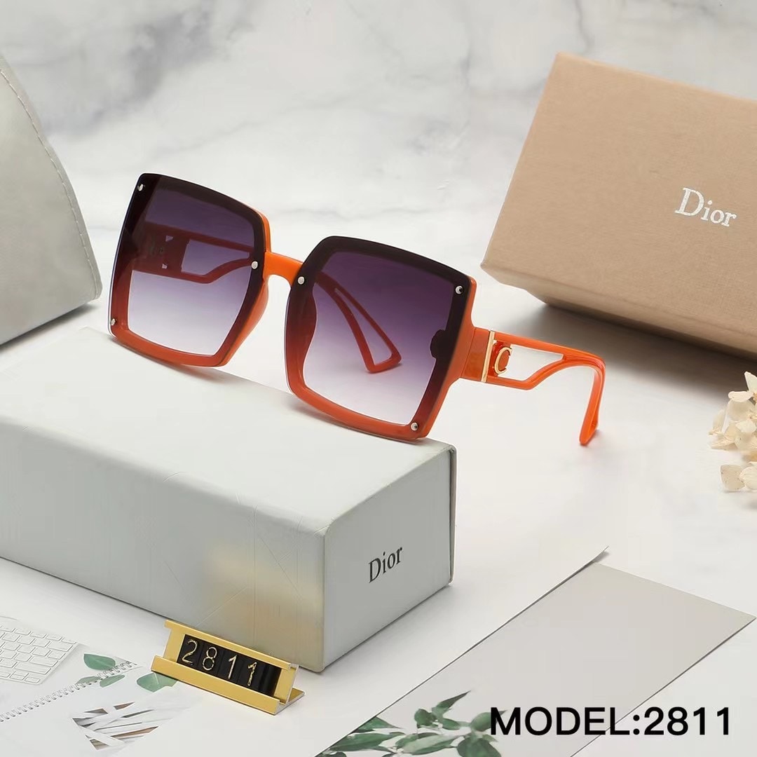  DOR SUNGLASSES RETRO LARGE FRAME ORANGE
