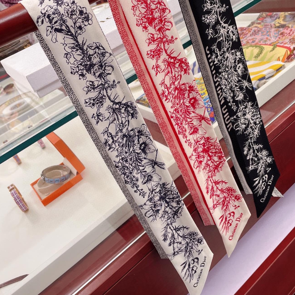 DOR TOILE DE JOUY FLOWERS MITZAH SCARF BLACK