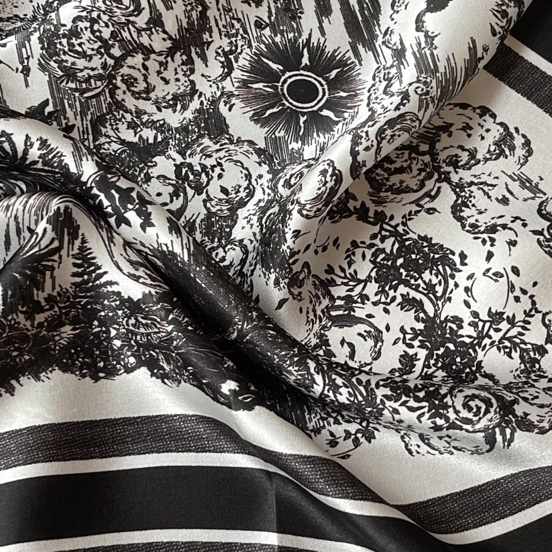 DOR TOILE DE JOUY SAUVAGE SCARF BLACK