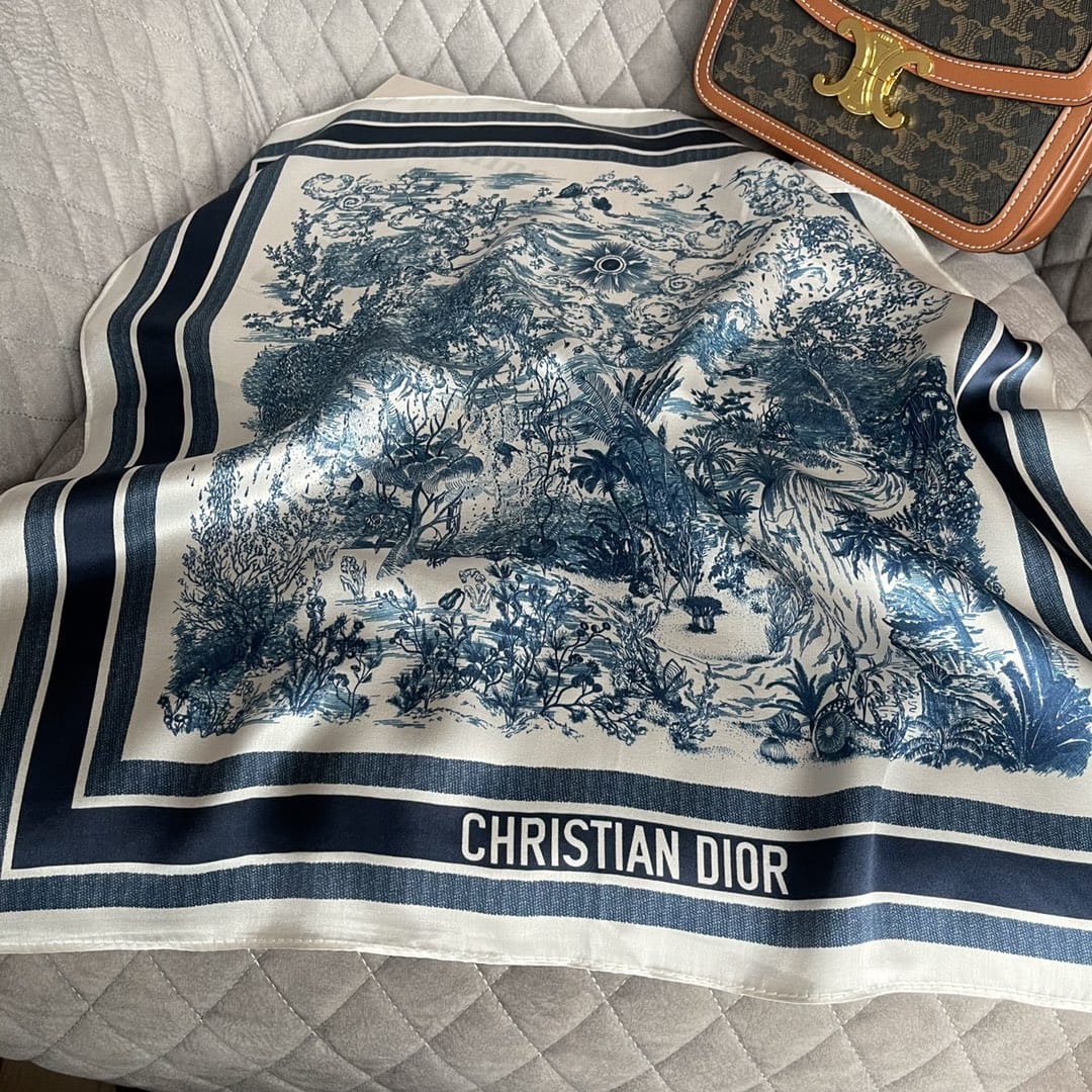 DOR TOILE DE JOUY SAUVAGE SCARF BLUE