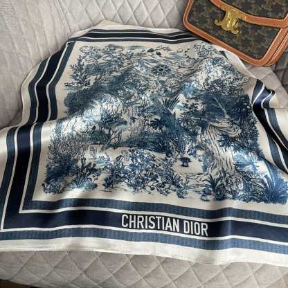 DOR TOILE DE JOUY SAUVAGE SCARF BLUE
