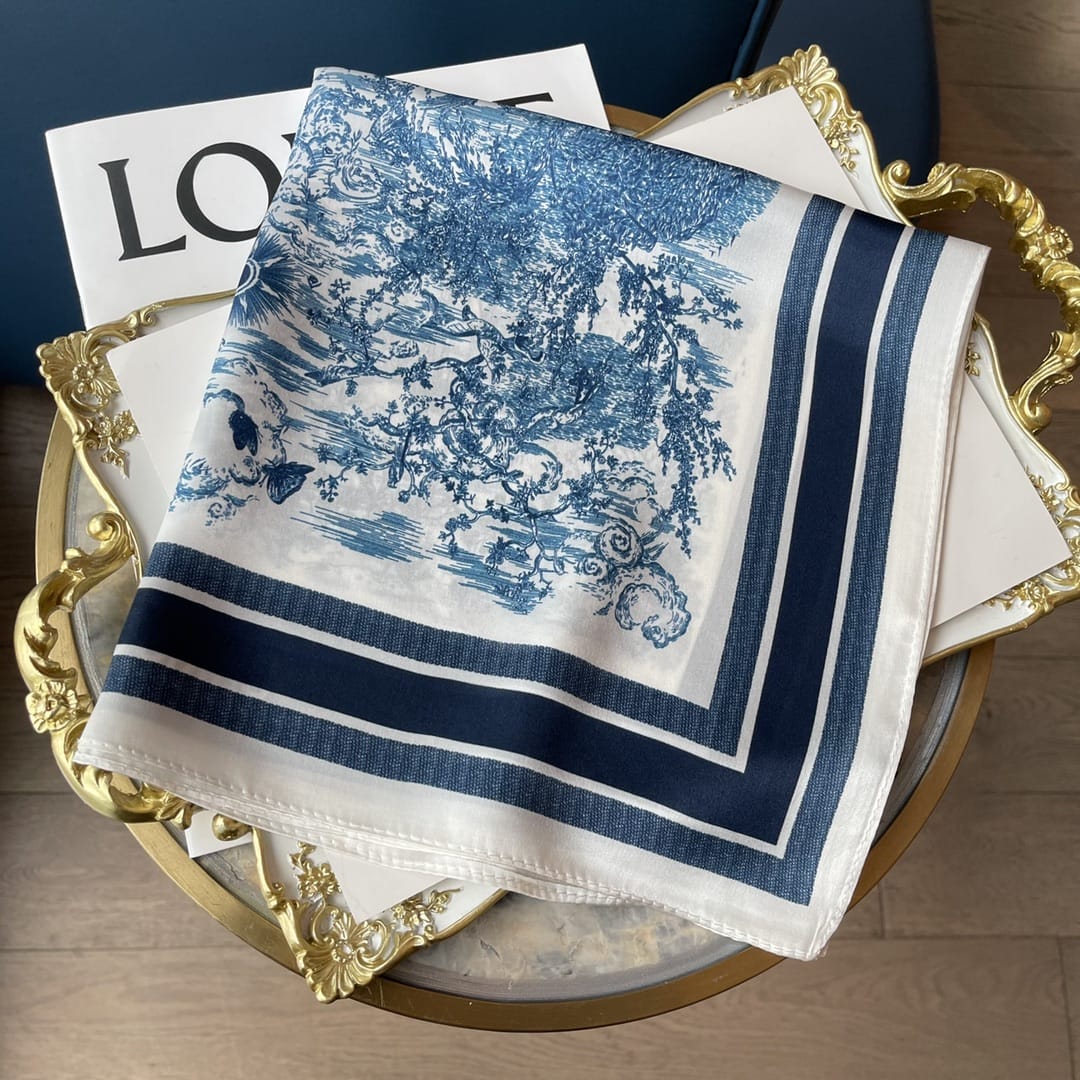DOR TOILE DE JOUY SAUVAGE SCARF BLUE