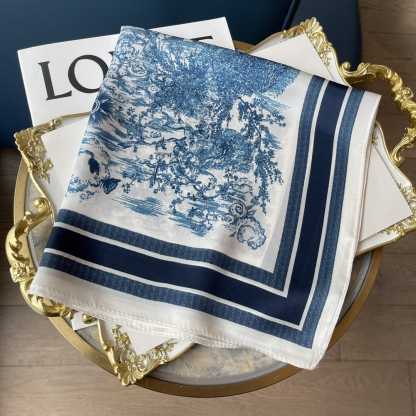 DOR TOILE DE JOUY SAUVAGE SCARF BLUE