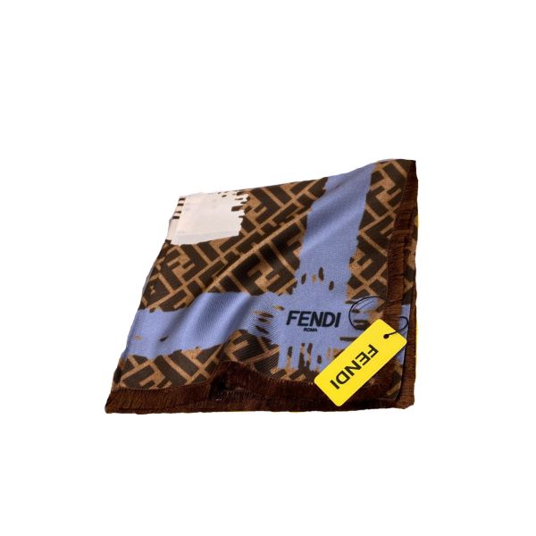FD FF PRINTED BRUSH SCARF BROWN