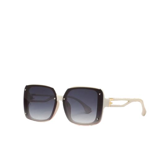 FD GRADIENT WHITE SQUARE SUNGLASSES