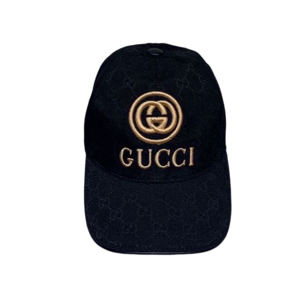 GG GG CANVAS BASEBALL CAP BLACK
