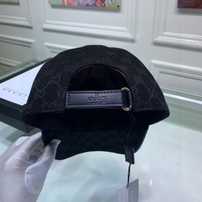 GG GG CANVAS BASEBALL CAP BLACK