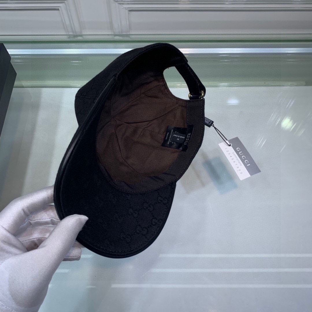 GG GG CANVAS BASEBALL CAP BLACK
