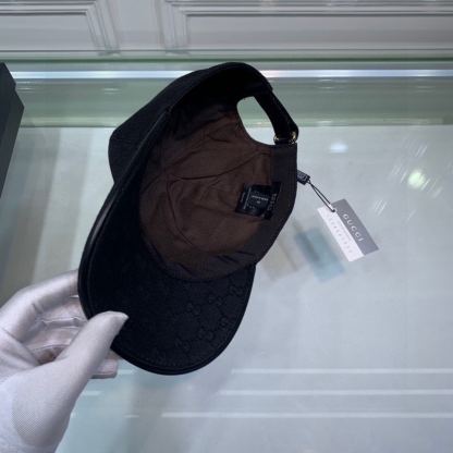GG GG CANVAS BASEBALL CAP BLACK
