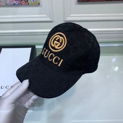 GG GG CANVAS BASEBALL CAP BLACK