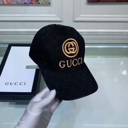 GG GG CANVAS BASEBALL CAP BLACK