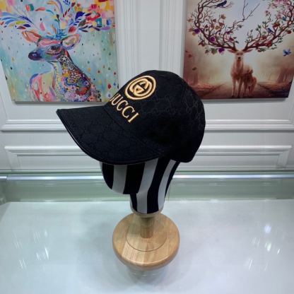 GG GG CANVAS BASEBALL CAP BLACK