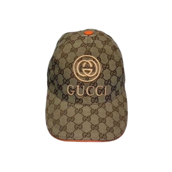 GG GG CANVAS BASEBALL CAP BROWN