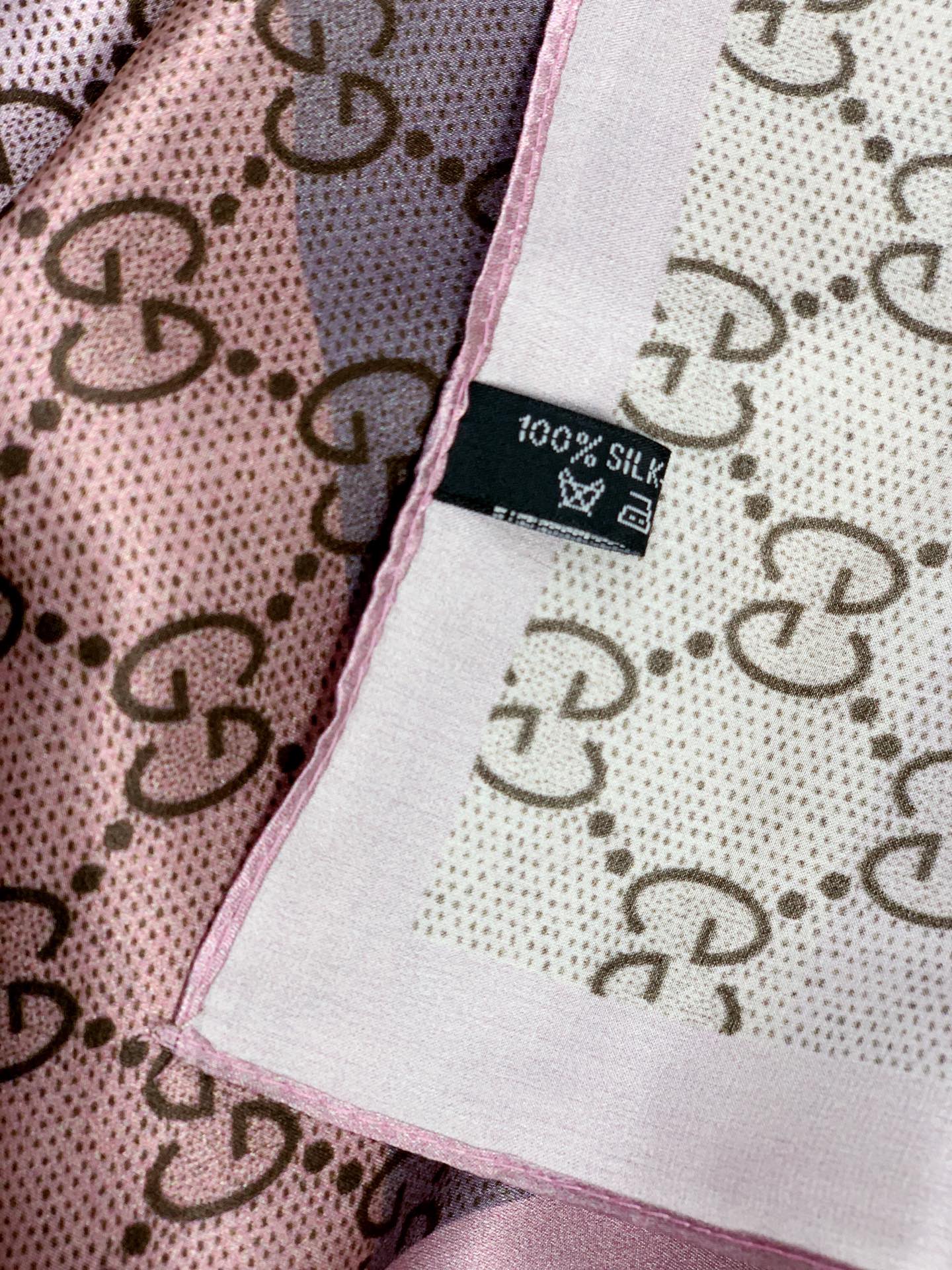 GG GG JACQUARD SCARF 70CM PINK